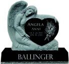 ANGEL HOLDING HEART<br />
Shown in Premium Jet Black with laser etching