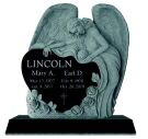 ANGEL DRAPED OVER HEART<br />
Shown in Premium Jet Black with laser etching