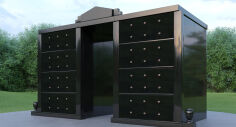 128 NICHE COLUMBARIA 2 SIDED<br />
Black Walls with Black Doors