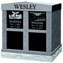 4 NICHE COLUMBARIA W/OUT ALCOVE<br />
Shown in Imperial Rose with laser etching
