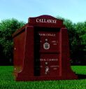 2 CRYPT STACKED FLAT TOP WITH SPECIAL DESIGN<br />
72" x 105" x 74"<br />
Shown in India Red 2 CRYPT STACKED FLAT TOP WITH SPECIAL DESIGN<br />
72" x 105" x 74"<br />
Shown in India Red